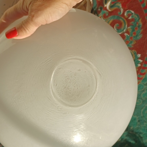 Multi Color swirl Glass Round Vase, white, purple,  pink,  11" tall x 11" dia - Picture 7 of 7